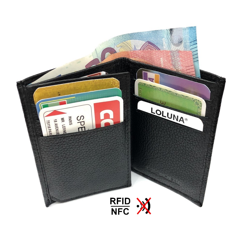 Etui porte carte de crédit Homme / Femme - RFID / NFC - 3 volets